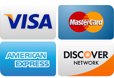 credit cards we accept!